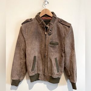 70s Pigskin Leather Bomber Jacket